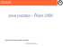 prezentace k Java puzzles